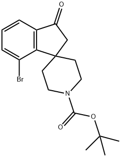 Tert-Butyl 7-Bromo-3-Oxo-2,3-Dihydrospiro[Indene-1,4'-Piperidine]-1'-Carboxylate 化学構造式