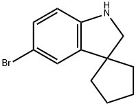 5'-bromospiro[cyclopentane-1,3'-indoline] 化学構造式