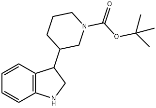 Tert-Butyl 3-(Indolin-3-Yl)Piperidine-1-Carboxylate Struktur