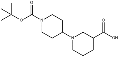 1'-Boc-[1,4']bipiperidinyl-3-carboxylic acid 化学構造式