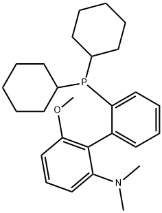 2'-(dicyclohexylphosphino)-6-methoxy-N,N-dimethylbiphenyl-2-amine 化学構造式