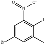 5-ブロモ-2-ヨード-3-ニトロトルエン 化学構造式