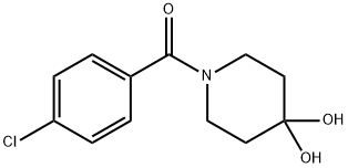 (4-chlorophenyl)(4,4-dihydroxypiperidin-1-yl)methanone Structure