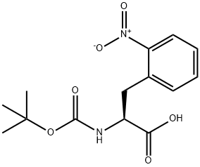 N-叔丁氧羰基-DL-2-硝基苯丙氨酸, 116366-31-5, 结构式