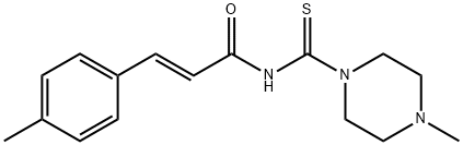3-(4-methylphenyl)-N-[(4-methyl-1-piperazinyl)carbonothioyl]acrylamide Struktur
