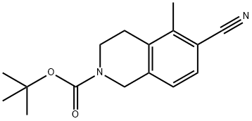 tert-butyl 6-cyano-5-methyl-3,4-dihydroisoquinoline-2(1H)-carboxylate Struktur