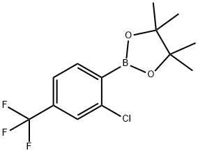 2-Chloro-4-(trifluoromethyl)phenylboronic acid pinacol ester 结构式