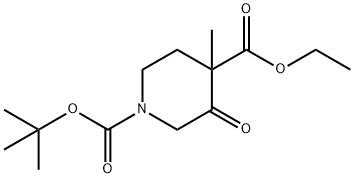 1,4-Piperidinedicarboxylic acid, 4-methyl-3-oxo-, 1-(1,1-dimethylethyl) 4-ethyl ester|1,4-Piperidinedicarboxylic acid, 4-methyl-3-oxo-, 1-(1,1-dimethylethyl) 4-ethyl ester
