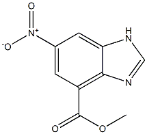 Methyl 6-nitro-1H-benzo[d]imidazole-4-carboxylate 化学構造式