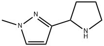 1-methyl-3-(2-pyrrolidinyl)-1H-pyrazole Struktur