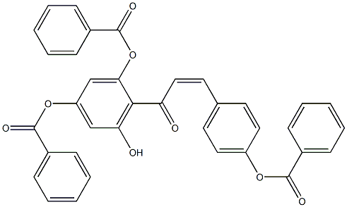 3-(Benzoyloxy)-4-{(2Z)-3-[4-(benzoyloxy)phenyl]prop-2-enoyl}-5-hydroxyphenyl benzoate Structure