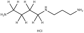 亚精胺-丁烷-D8 三盐酸盐 结构式