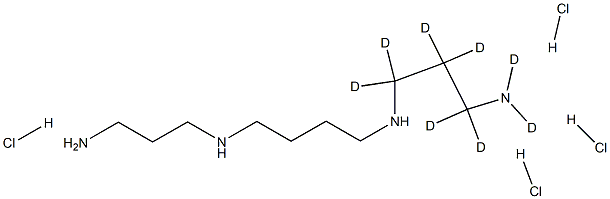 N,N′-双(3-氨基丙基)-1,4-丁二胺-D8(丁烷-D8) 四盐酸盐 结构式