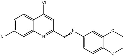 (E)-N-((4,7-dichloroquinolin-2-yl)methylene)-3,4-dimethoxyaniline|