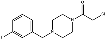 2-Chloro-1-(4-(3-fluorobenzyl)piperazin-1-yl)ethan-1-one Structure