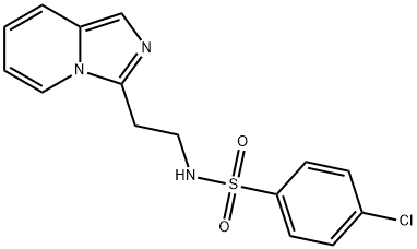 4-chloro-N-[2-(imidazo[1,5-a]pyridin-3-yl)ethyl]benzenesulfonamide 化学構造式