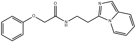 N-(2-imidazo[1,5-a]pyridin-3-ylethyl)-2-phenoxyacetamide 化学構造式
