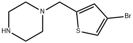 1-[(4-Bromo-2-thienyl)methyl]piperazine Struktur
