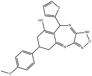 6-(4-methoxyphenyl)-9-(thiophen-2-yl)-6,7,9,10-tetrahydro-5H-benzo[e][1,2,5]oxadiazolo[3,4-b][1,4]diazepin-8-ol|