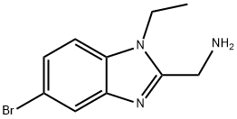 (5-bromo-1-ethyl-1H-1,3-benzodiazol-2-yl)methanamine 结构式