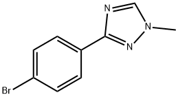 3-(4-ブロモフェニル)-1-メチル-1H-1,2,4-トリアゾール 化学構造式