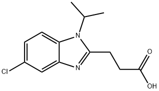 3-(5-chloro-1-isopropyl-1H-benzo[d]imidazol-2-yl)propanoic acid 化学構造式