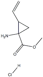 Methyl 1-amino-2-ethenylcyclopropane-1-carboxylate hydrochloride 化学構造式