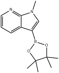1-methyl-3-(tetramethyl-1,3,2-dioxaborolan-2-yl)-1H-pyrrolo[2,3-b]pyridine Struktur