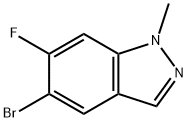 5-bromo-6-fluoro-1-methyl-1H-indazole, 1185767-06-9, 结构式