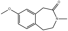 2H-3-Benzazepin-2-one, 1,3,4,5-tetrahydro-8-methoxy-3-methyl- Struktur