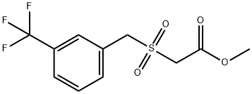 (3-Trifluoromethyl-phenylmethanesulfonyl)acetic acid methyl ester Structure