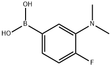 (3-(二甲氨基)-4-氟苯基)硼酸, 1186215-34-8, 结构式