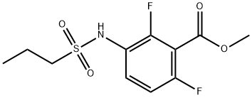 2,6-二氟-3-[(丙基磺酰基)氨基]苯甲酸甲酯, 1186223-50-6, 结构式