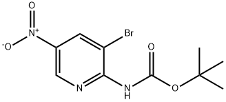 (3-溴-5-硝基吡啶-2-基)氨基甲酸叔丁酯,1186367-91-8,结构式