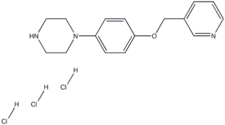 1-[4-(Pyridin-3-ylmethoxy)-phenyl]-piperazine trihydrochloride Structure