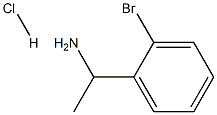 1-(2-ブロモフェニル)エタンアミン塩酸塩 化学構造式