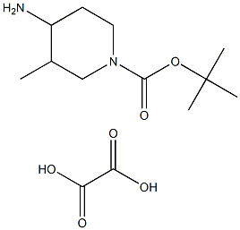 4-氨基-3-甲基-1-哌啶甲酸叔丁酯草酸盐 结构式