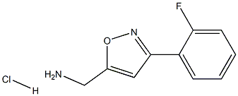 C-[3-(2-Fluoro-phenyl)-isoxazol-5-yl]-methylamine hydrochloride Struktur