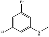 N-甲基-3-溴-5-氯苯胺,1187928-79-5,结构式