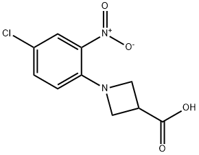1-(4-氯-2-硝基苯基)氮杂环丁烷-3-羧酸 结构式