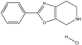 2-フェニル-4,5,6,7-テトラヒドロオキサゾロ[5,4-C]ピリジン塩酸塩 化学構造式