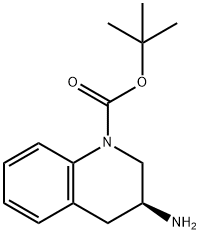 (S)-3-氨基-3,4-二氢-喹啉-1-甲酸叔丁酯,1187932-23-5,结构式
