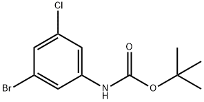 (3-溴-5-氯苯基)氨基甲酸叔丁酯,1187932-42-8,结构式