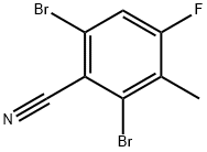 2,6-二溴-4-氟-5-甲基苯腈 结构式