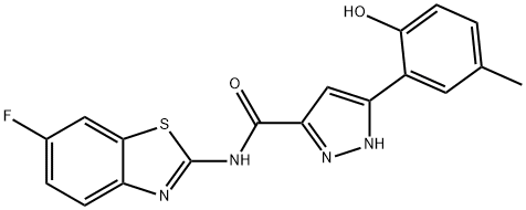 1189316-24-2 N-(6-fluoro-1,3-benzothiazol-2-yl)-3-(2-hydroxy-5-methylphenyl)-1H-pyrazole-5-carboxamide