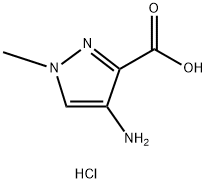 4-Amino-1-methyl-1H-pyrazole-3-carboxylic acid hydrochloride Struktur