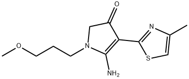 5-amino-1-(3-methoxypropyl)-4-(4-methylthiazol-2-yl)-1H-pyrrol-3(2H)-one Struktur