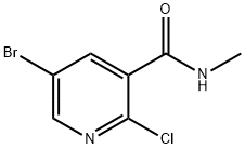 5-溴-2-氯-N-甲基吡啶-3-甲酰胺 结构式