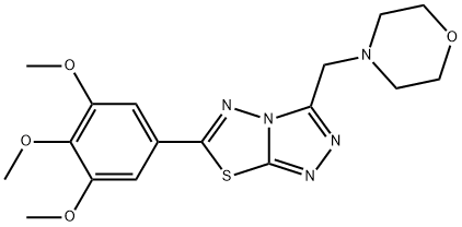 3-(morpholin-4-ylmethyl)-6-(3,4,5-trimethoxyphenyl)[1,2,4]triazolo[3,4-b][1,3,4]thiadiazole Struktur