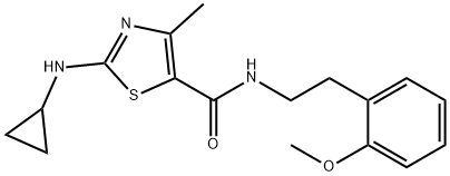 2-(cyclopropylamino)-N-[2-(2-methoxyphenyl)ethyl]-4-methyl-1,3-thiazole-5-carboxamide Structure